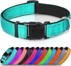 Reflective Dog Collar; Soft Neoprene Padded Breathable Nylon Pet Collar Adjustable for Medium Dogs (Color: Red, size: Medium (Pack of 1))