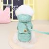 Dog warm clothing; Autumn and winter clothes New cotton padded clothes Teddy pet clothes Winter plush corduroy pull loop two leg cotton padded clothes